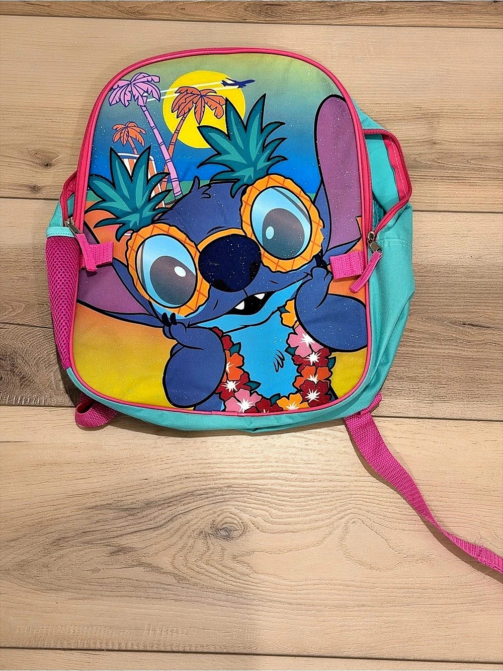 Disney Lilo & Stitch Chill Vibes Tropical Backpack in Turquoise & Pink